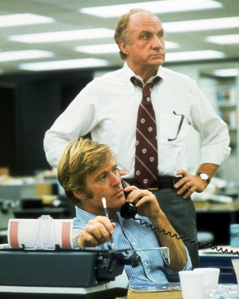 Robert Redford és Jack Warden Az elnök emberei című film