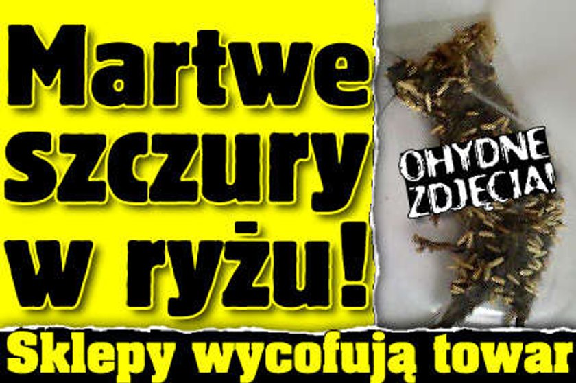 Martwe szczury w ryżu? Sklepy wycofują towar