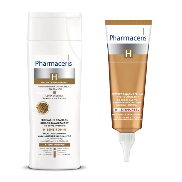 PHARMACERIS Szampon H-SENSITONIN i peeling H–STIMUPEEL