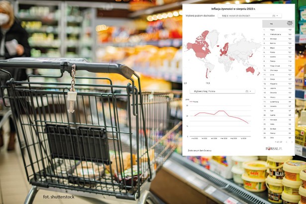 Inflacja żywności w sierpniu 2023