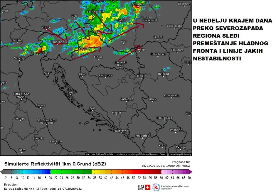 Mape vremenskih prilika u Srbiji