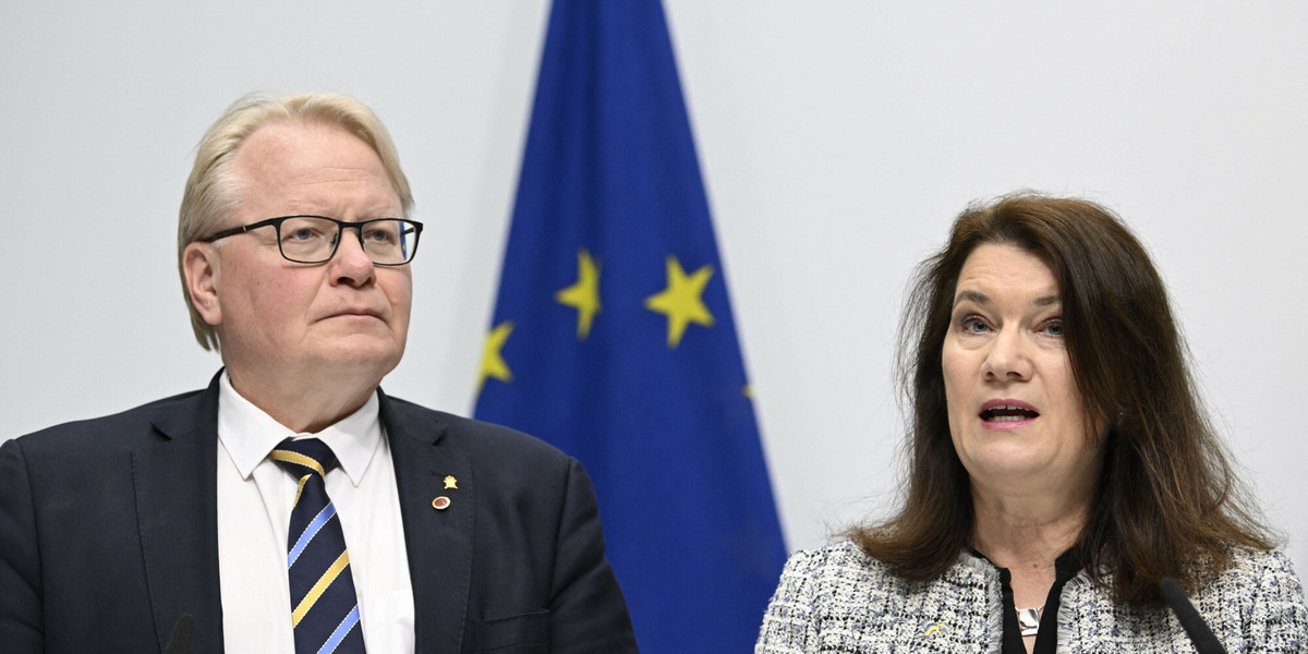 Szwedzki minister obrony Peter Hultqvist i minister spraw zagranicznych Ann Linde