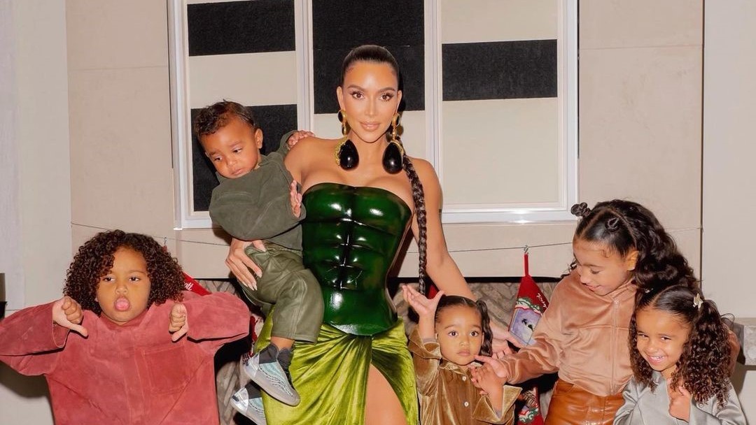Deti Kim Kardashian, North, Saint, Chicago a Psalm, záber z roku 2020