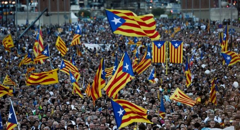 According to latest polls most Catalans back holding an independence referendum which Spain insists is illegal and is fighting to stop