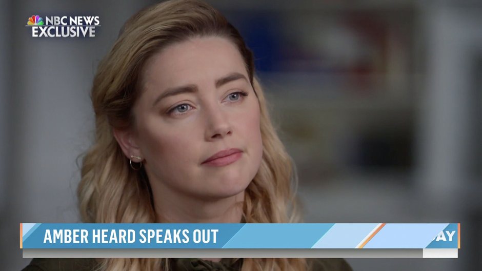 Amber Heard udziela wywiadu stacji NBC