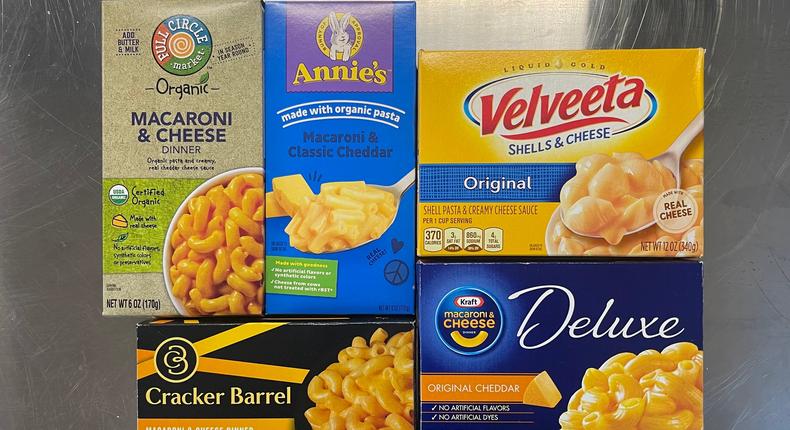 As a chef, I reviewed macaroni and cheese from Full Circle, Annie's, Velveeta, Kraft, and Cracker Barrel.Holly Fann