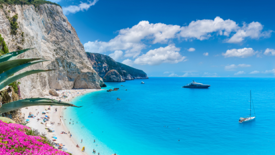 Pláž Porto Katsiki patrí medzi najkrajšie v Európe.