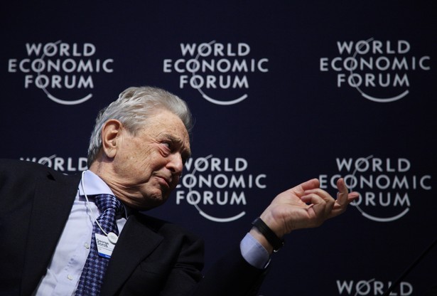 George Soros, założyciel i prezes Soros Fund Management LLC, w trakcie konferencji Światowego Forum Ekonomicznego w Davos.