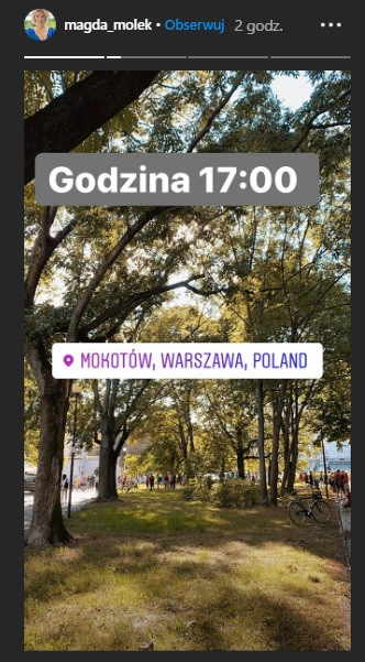 Magda Mołek na InstaStories