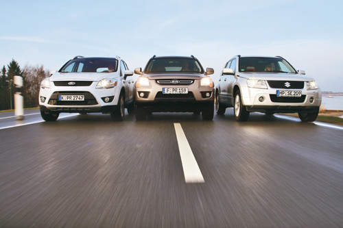 Ford Kuga kontra Suzuki Grand Vitara i Kia Sportage - Małe konie pociągowe