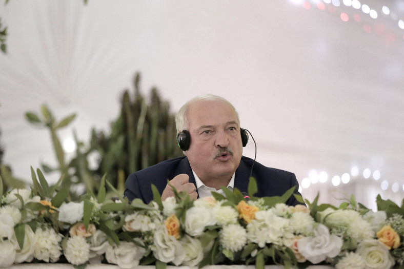 Aleksander Łukaszenko na konferencji prasowej