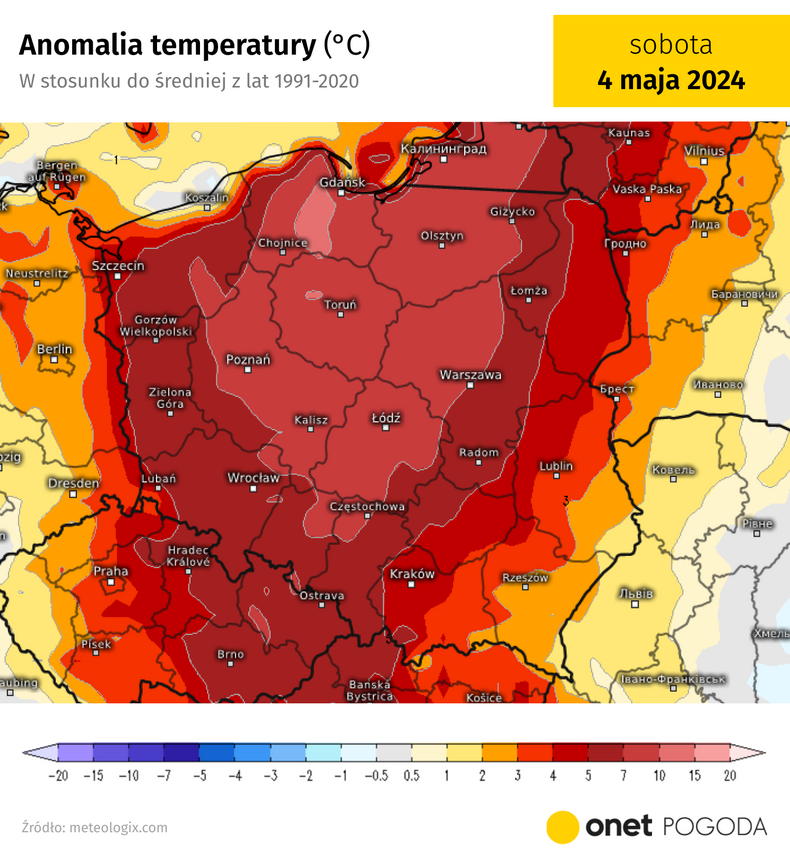 Poza Wybrzeżem, w całej Polsce nadal będzie dużo cieplej względem średniej