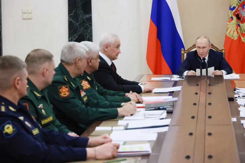 Vladimir Putin na sastanku sa oficirima u Kremlju, 29. decembar 2025.