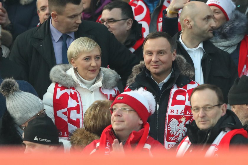 Prezydent Andrzej Duda i pierwsza dama na konkursie skoków w Zakopanem