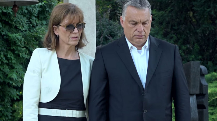 Orbán Viktor és felesége Nagy Imre sírjánál / Fotó: Facebook