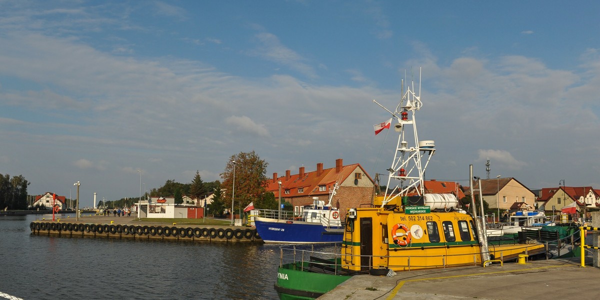 Port w Łebie. Miasto jest odcięte od gazu.