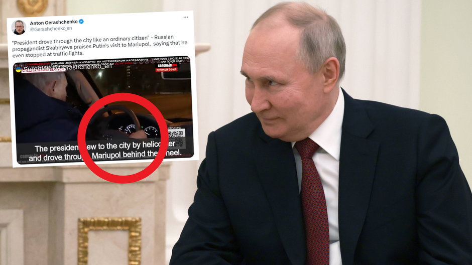 Władimir Putin odwiedził Mariupol (fot. screen: Twitter/Gerashchenko_en)