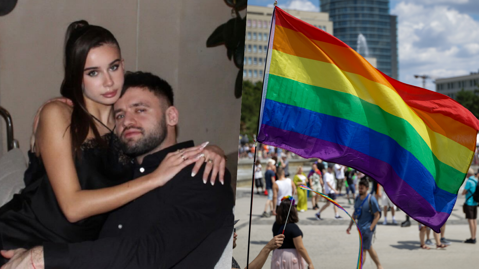 Filip Sulík a jeho snúbenica Viktória sa objavili na Dúhovom Pride v Bratislave.
