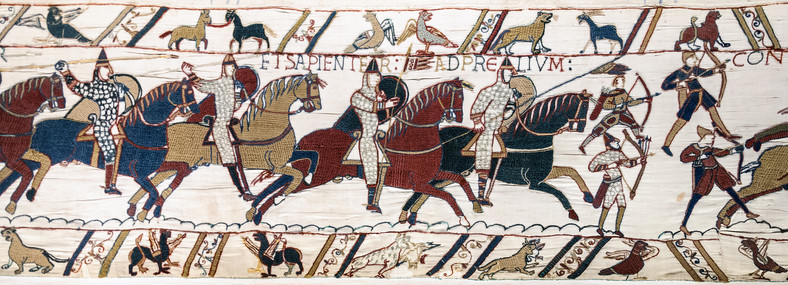Normandzcy rycerze podczas bitwy pod Hastings