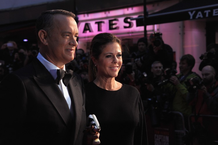 Tom Hanks z żoną na premierze filmu 'Kapitan Phillips'