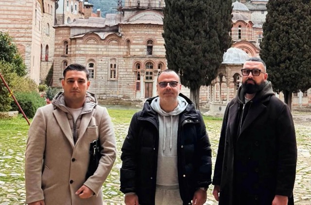 Darko Lazić i Saša Kapor na Svetoj Gori