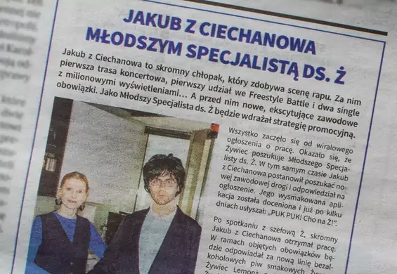 Jakub z Ciechanowa został specjalistą ds. Ż. Co zrobił w nowej pracy?