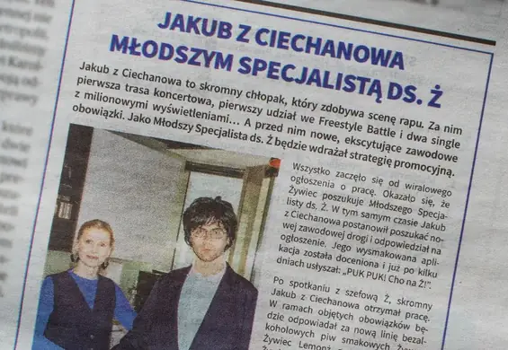 Jakub z Ciechanowa został specjalistą ds. Ż. Co zrobił w nowej pracy?