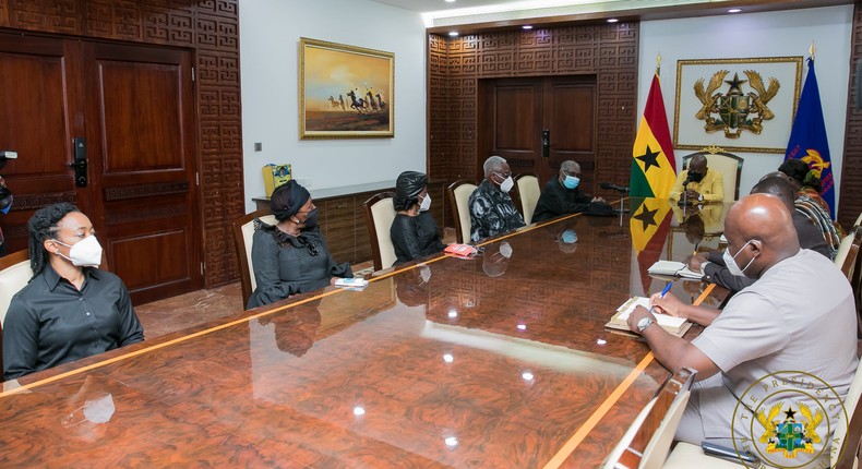 Photos: Rawlings’ family thanks Akufo-Addo for giving him befitting burial