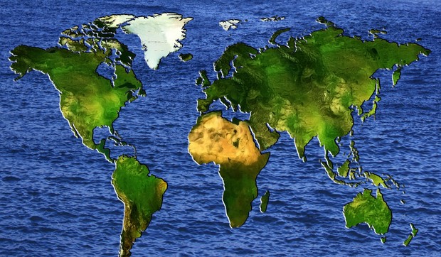 Svet, globalno zagrevanje, ilustracija