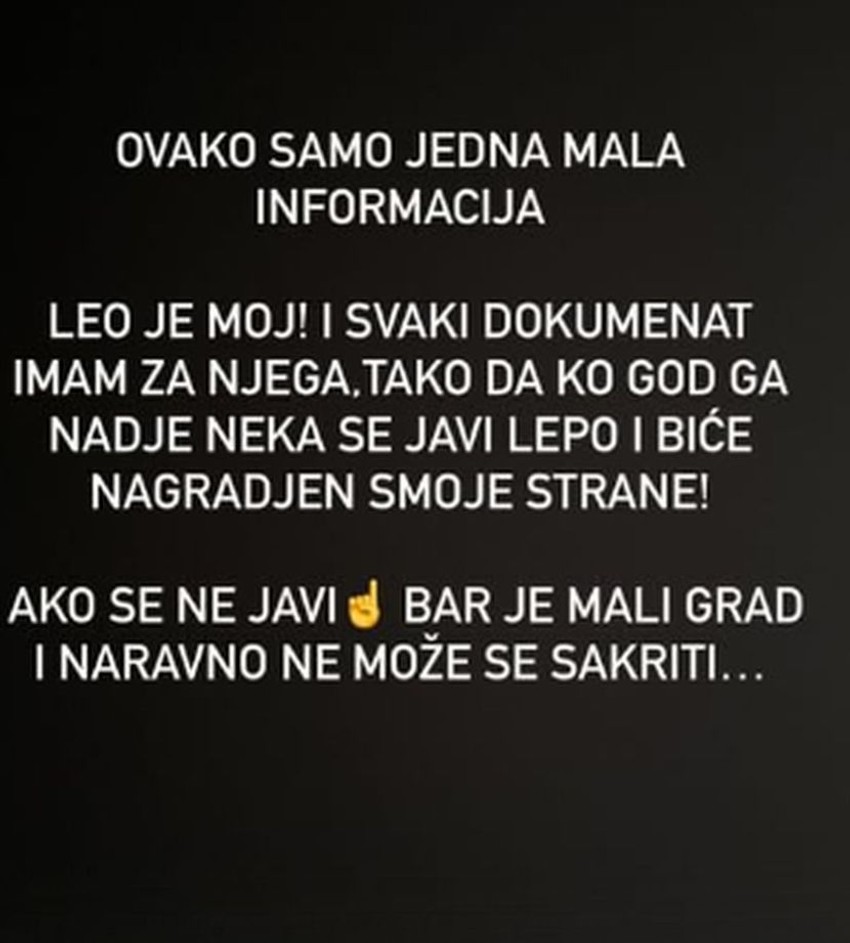 Emir Habibović traži psa