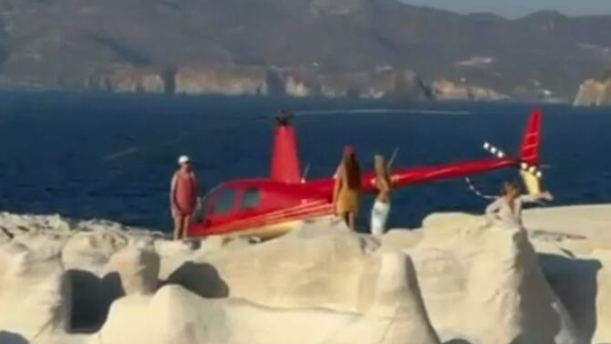 Helikopterom sleteo na plažu