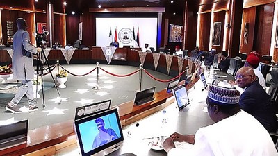 Tinubu, Class of 99 governors meet in Aso Rock. [Presidency]