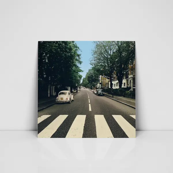 Mockup okładki &quot;Abbey Road&quot; wykonany przez Volkswagena