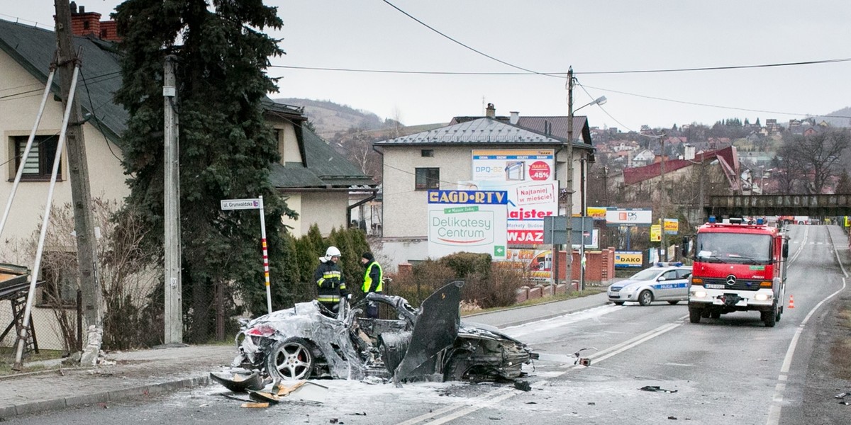 Wypadek w Mszanie Dolnej