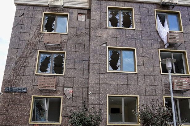 Zniszczenia po atakach w Odessie