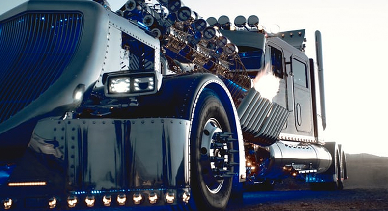 Thor is powered by two 852-cubic inch V12 diesel engines.