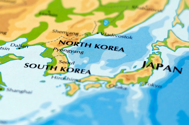 Korea Północna i Japonia, mapa