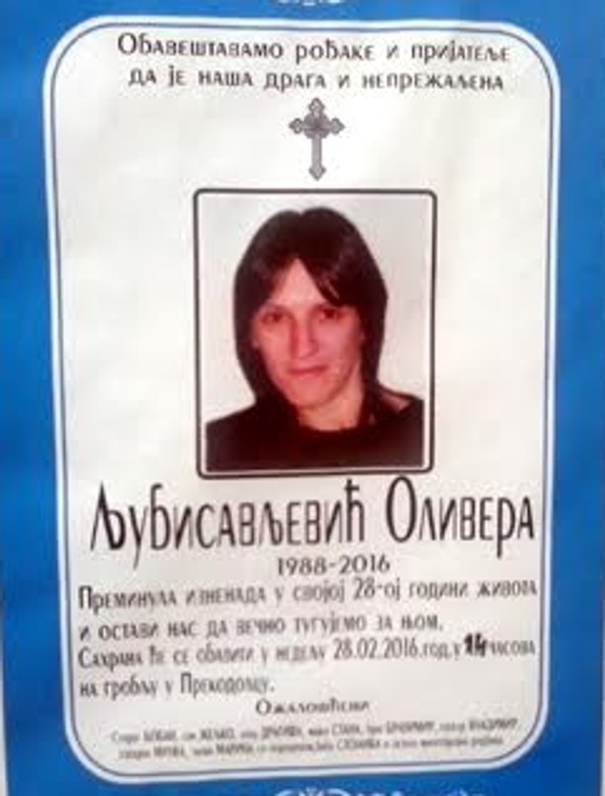 Preminula u bolnici nakon porođaja: Olivera Ljubisavljević