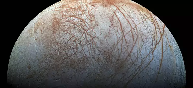 Europa - księżyc Jowisza może tryskać pióropuszami wody