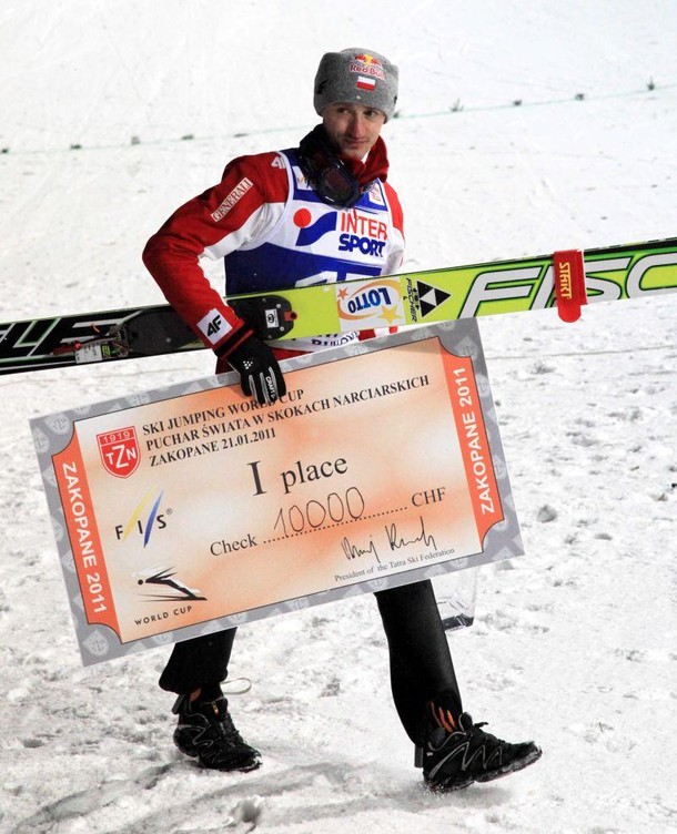 małysz zakopane z czekiem