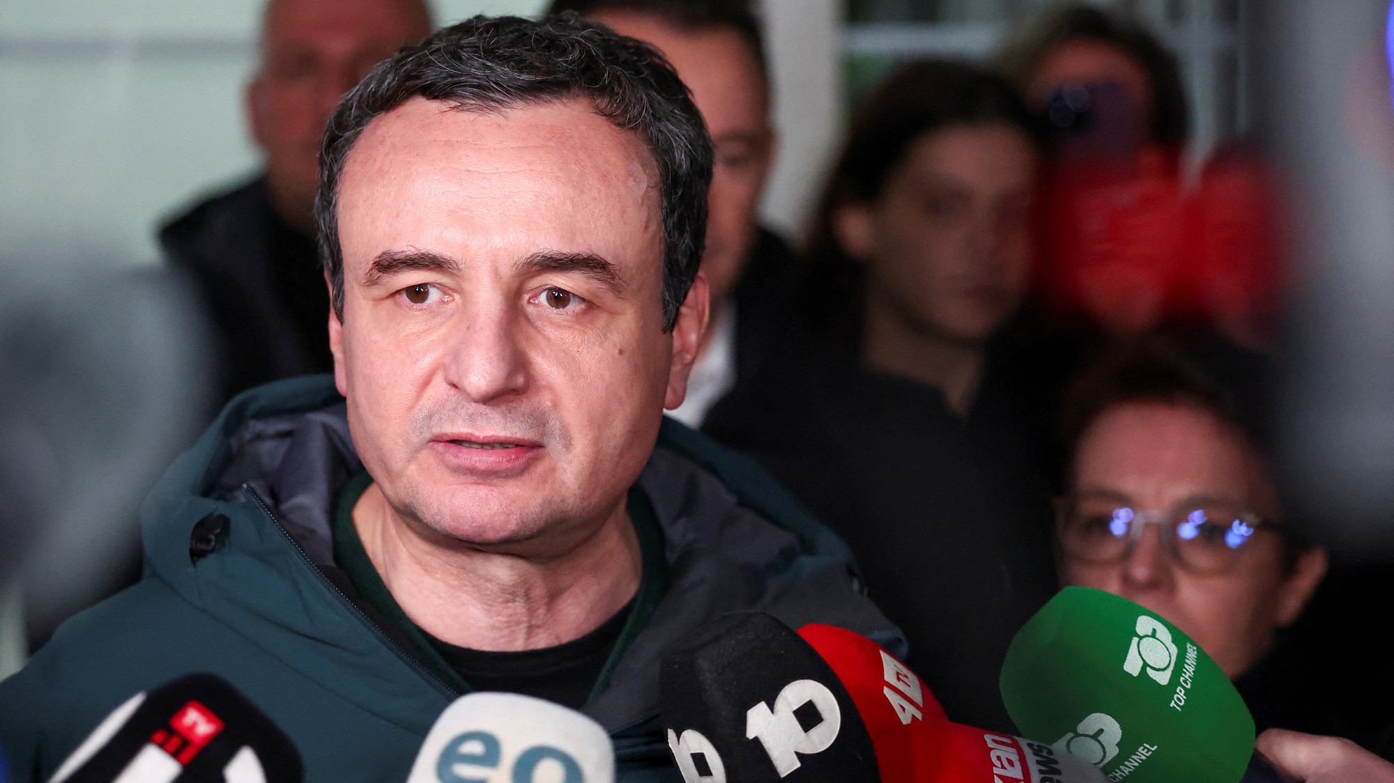 Kosovský premiér a predseda strany Vetëvendosje (Sebaurčenie - VV) Albin Kurti, REUTERS/Florion Goga