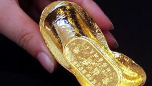 Sztabka złota wytworzona w Chinach