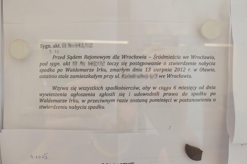 Ogłoszenie. Sąd szuka spadkobierców ks. Waldemara Irka († 55 l.)