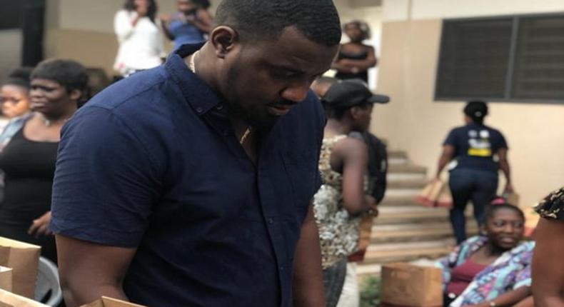 John Dumelo had breakfast with Volta hall students as part of their hall week