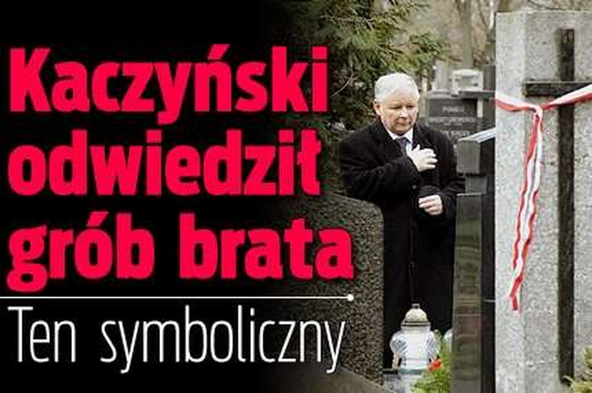 Kaczyński odwiedził grób brata. Ten symboliczny