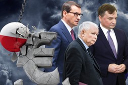 Mateusz Morawiecki, Zbigniew Ziobro i Jarosław Kaczyński. Czy Polska straci pieniądze z UE?