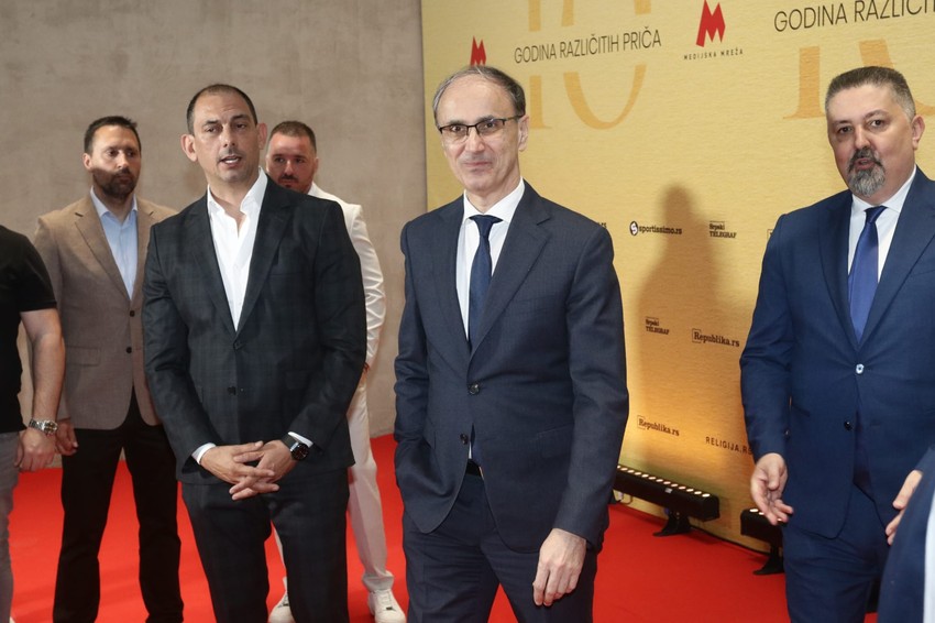 Premijer Đuro Macut na proslavi rođendana Srpskog telegrafa i Republike