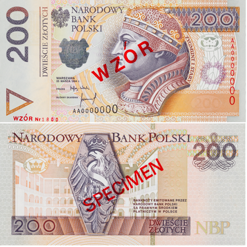 <strong>Stare 200zl - Źródło: NBP</strong><br /><br />

Banknot o nominale 200 złotych na razie nie zostanie zmieniony, a żaden ze zmodernizowanych banknotów nie trafi do obiegu przed 7 kwietnia 2014 r.<br /><br />
