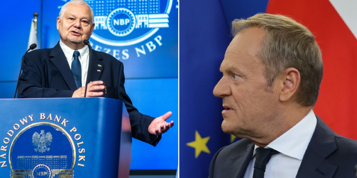 Adam Glapiński i Donald Tusk