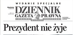 Okładka wydania "Dziennika Gazety Prawnej" z 11 kwietnia 2010 roku